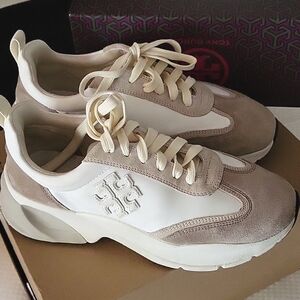 Tory Burch , T Monogram  Suede Sneakers. S 8.5